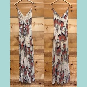Free People tropical leaf sleeveless jumpsuit